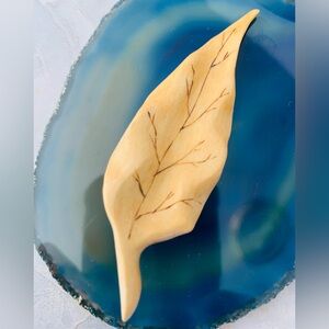 Hand Crafted Leaf Brooch Vintage